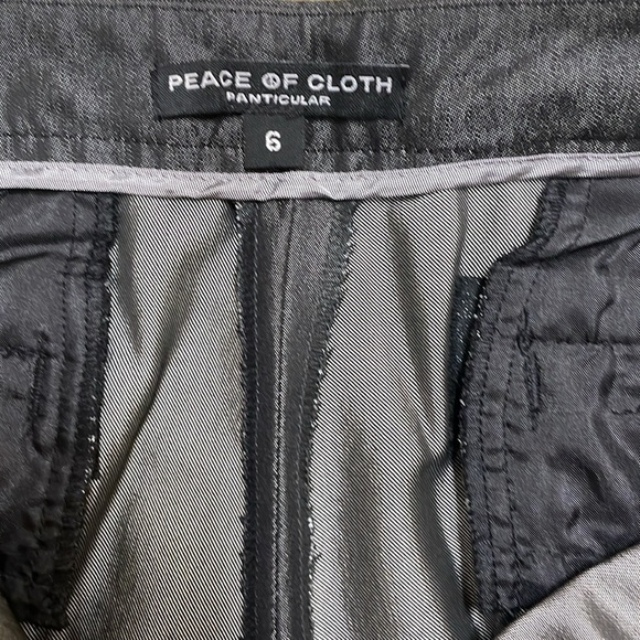 Peace of Cloth 2pc Gray Power Suit in Metallic Graphite Gray Size 6 - Picture 5 of 8